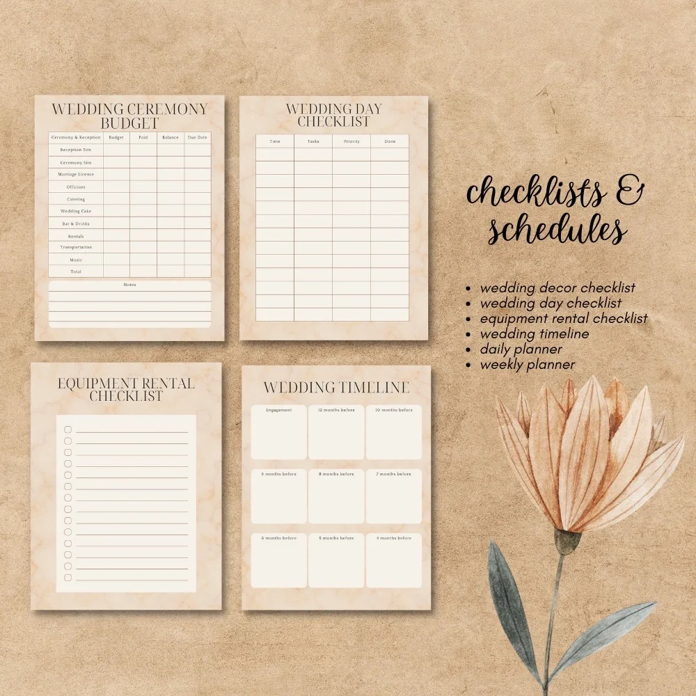 Wedding Planner Instant Download